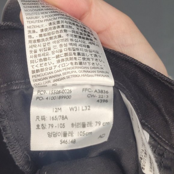 Levi's 505 Jeans Pants Straight Leg Black Size 12 Measures 32x30.5‎ Womens - Picture 9 of 10